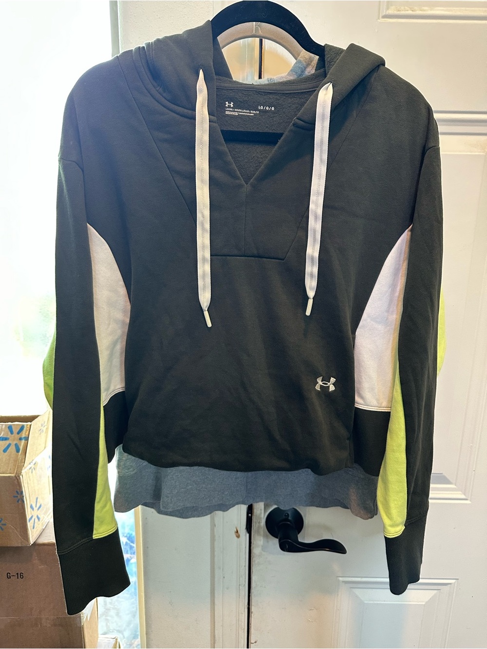 Under Armour Women's Rival Fleece Embroidered Colorblock Pullover Hoodie